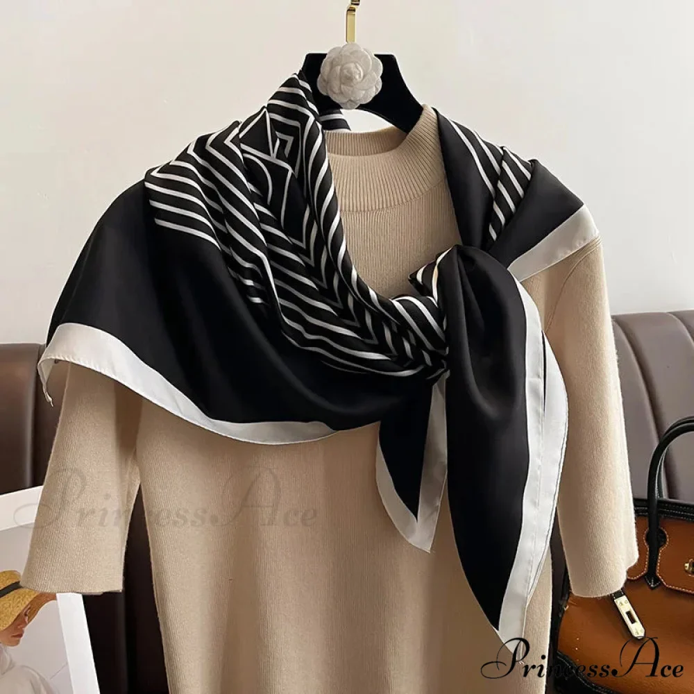 Opulent Silk Twill Hair Print Scarf - Image 4