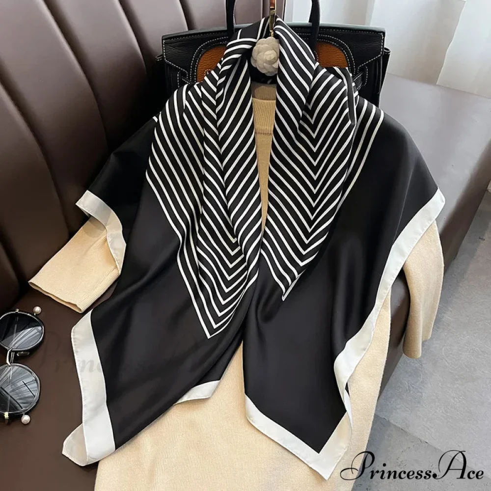 Opulent Silk Twill Hair Print Scarf - Image 5