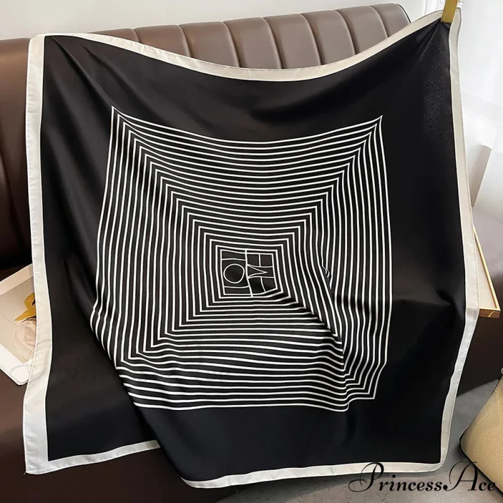 Opulent Silk Twill Hair Print Scarf - Image 6