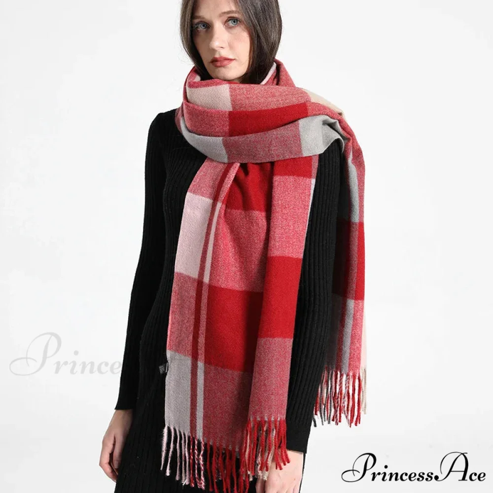 Opulent Tartan Cashmere Extended Bandana Scarf - Image 16