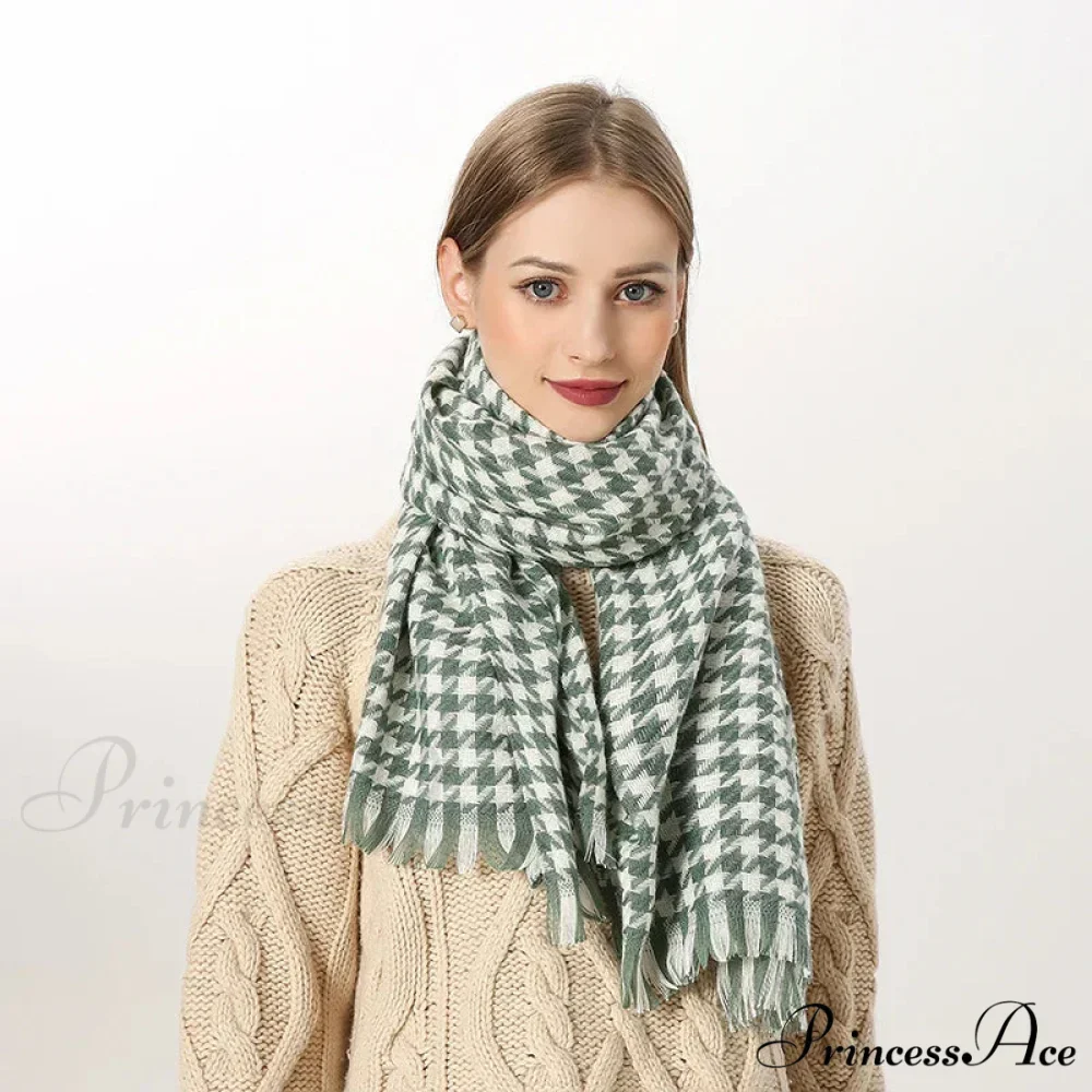 Opulent Tartan Cashmere Extended Bandana Scarf - Image 18