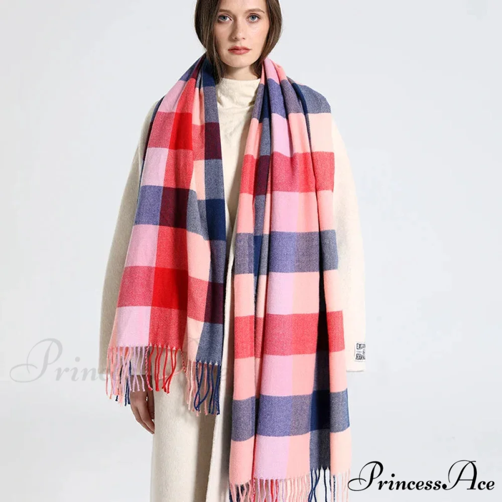 Opulent Tartan Cashmere Extended Bandana Scarf - Image 26