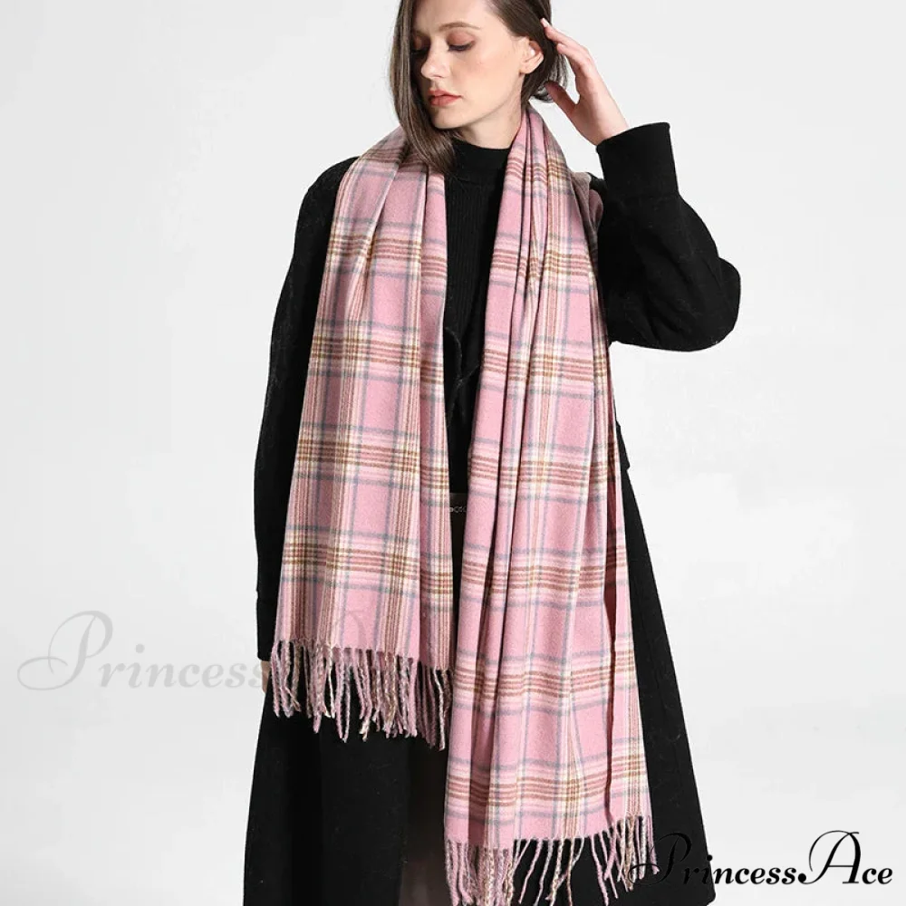 Opulent Tartan Cashmere Extended Bandana Scarf - Image 32