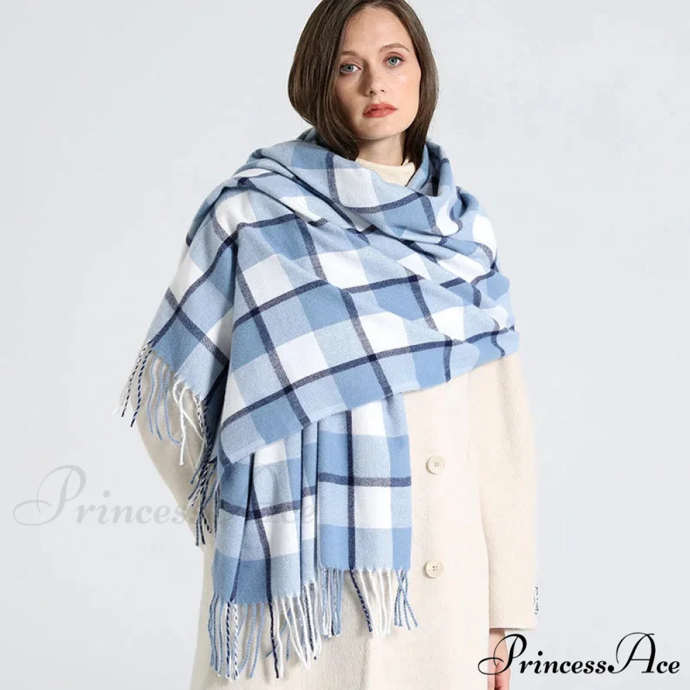 Opulent Tartan Cashmere Extended Bandana Scarf - Image 6