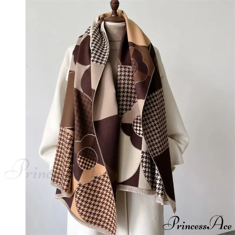 Opulent Tartan Cashmere Winter Scarf - Image 10