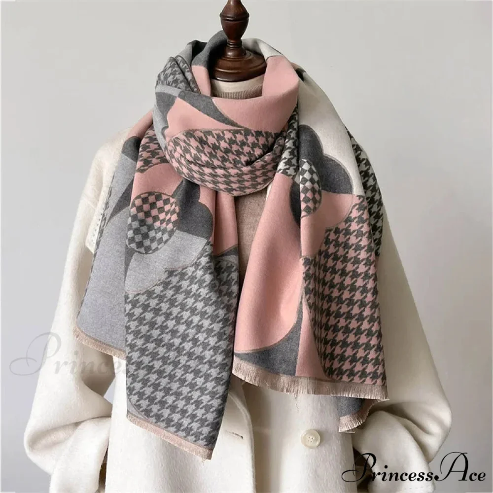Opulent Tartan Cashmere Winter Scarf - Image 2