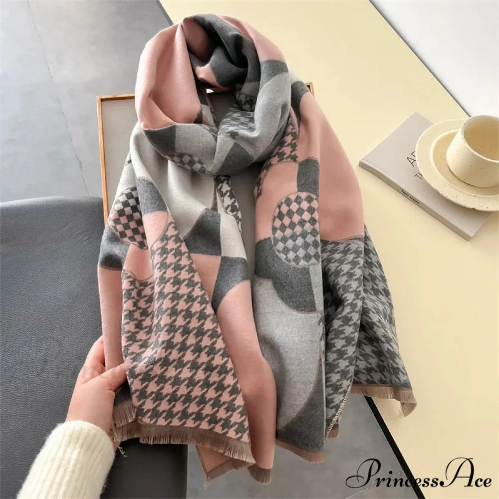 Opulent Tartan Cashmere Winter Scarf - Image 3