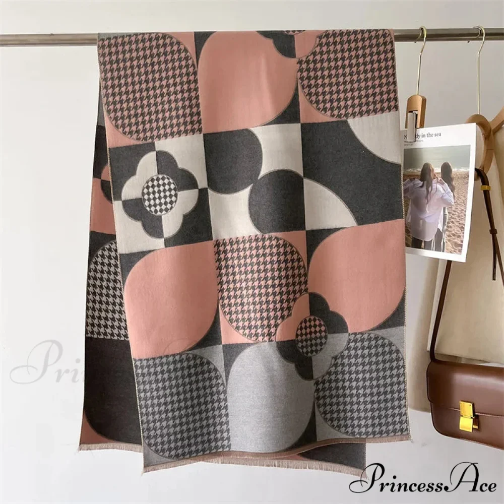 Opulent Tartan Cashmere Winter Scarf - Image 4