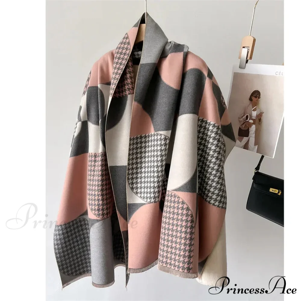 Opulent Tartan Cashmere Winter Scarf - Image 5