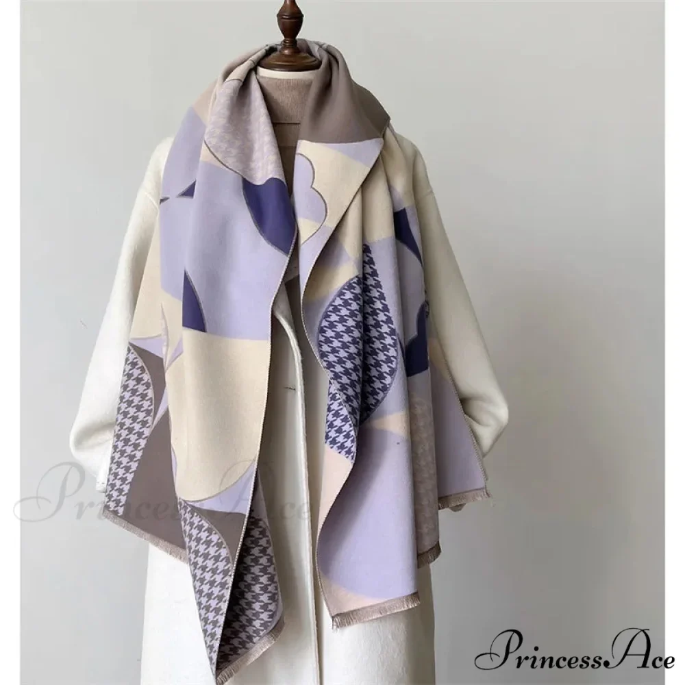 Opulent Tartan Cashmere Winter Scarf - Image 6
