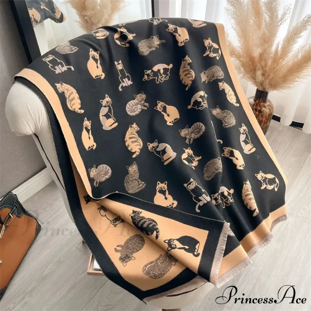 Opulent Winter Cashmere Blanket Scarf - Image 10