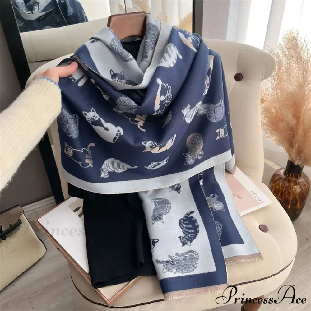 Opulent Winter Cashmere Blanket Scarf - Image 5