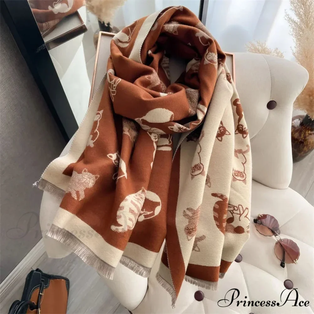Opulent Winter Cashmere Blanket Scarf - Image 6
