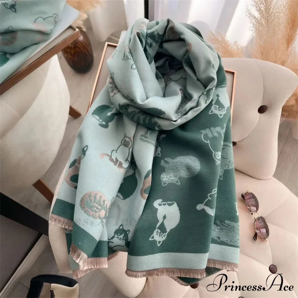 Opulent Winter Cashmere Blanket Scarf - Image 7