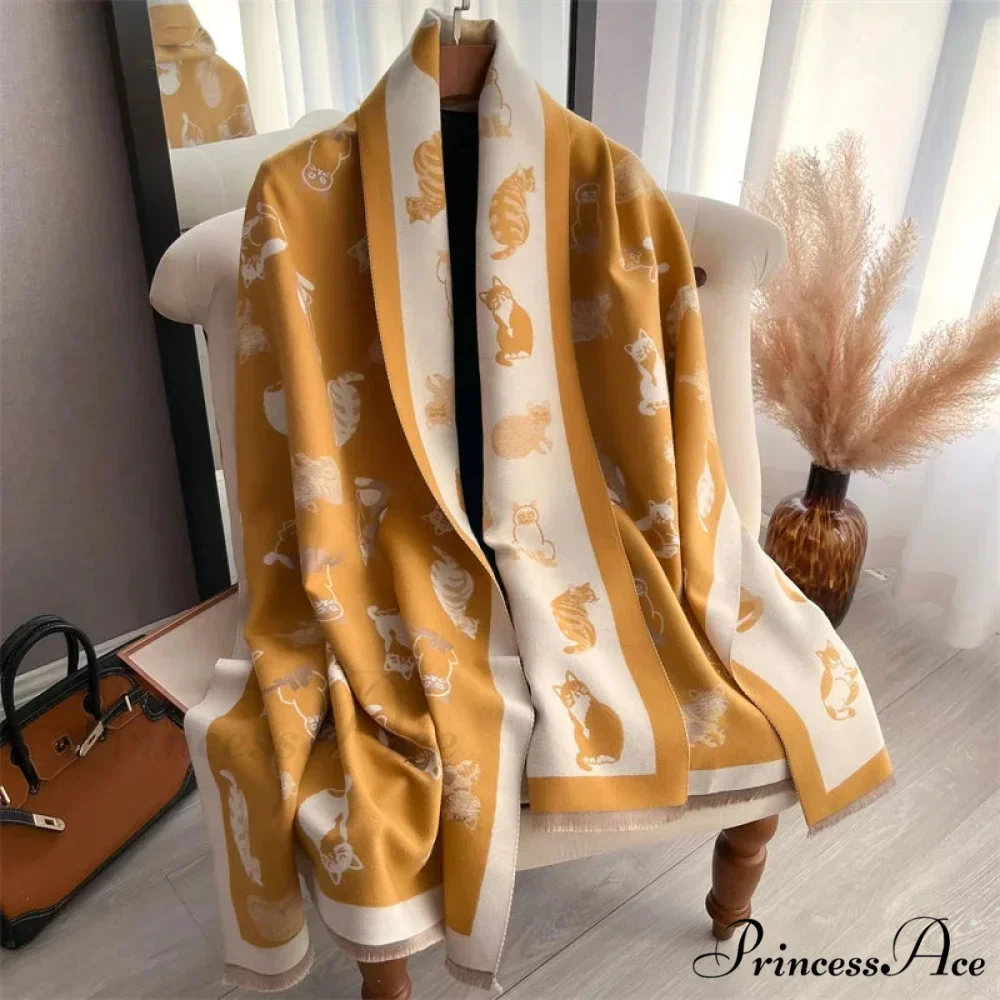 Opulent Winter Cashmere Blanket Scarf - Image 8