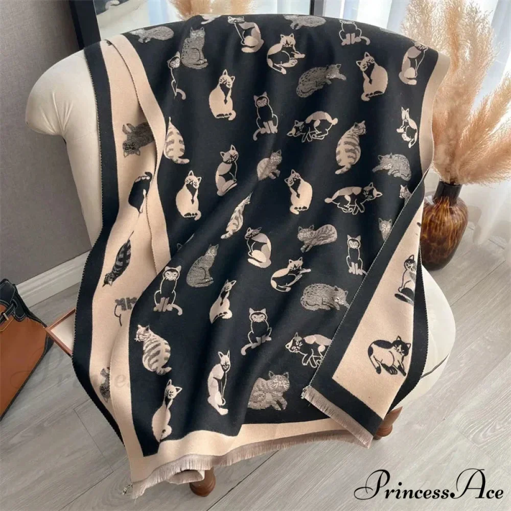 Opulent Winter Cashmere Blanket Scarf - Image 9