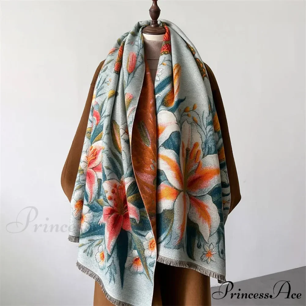 Opulent Winter Cashmere Pashmina Scarf - Image 7