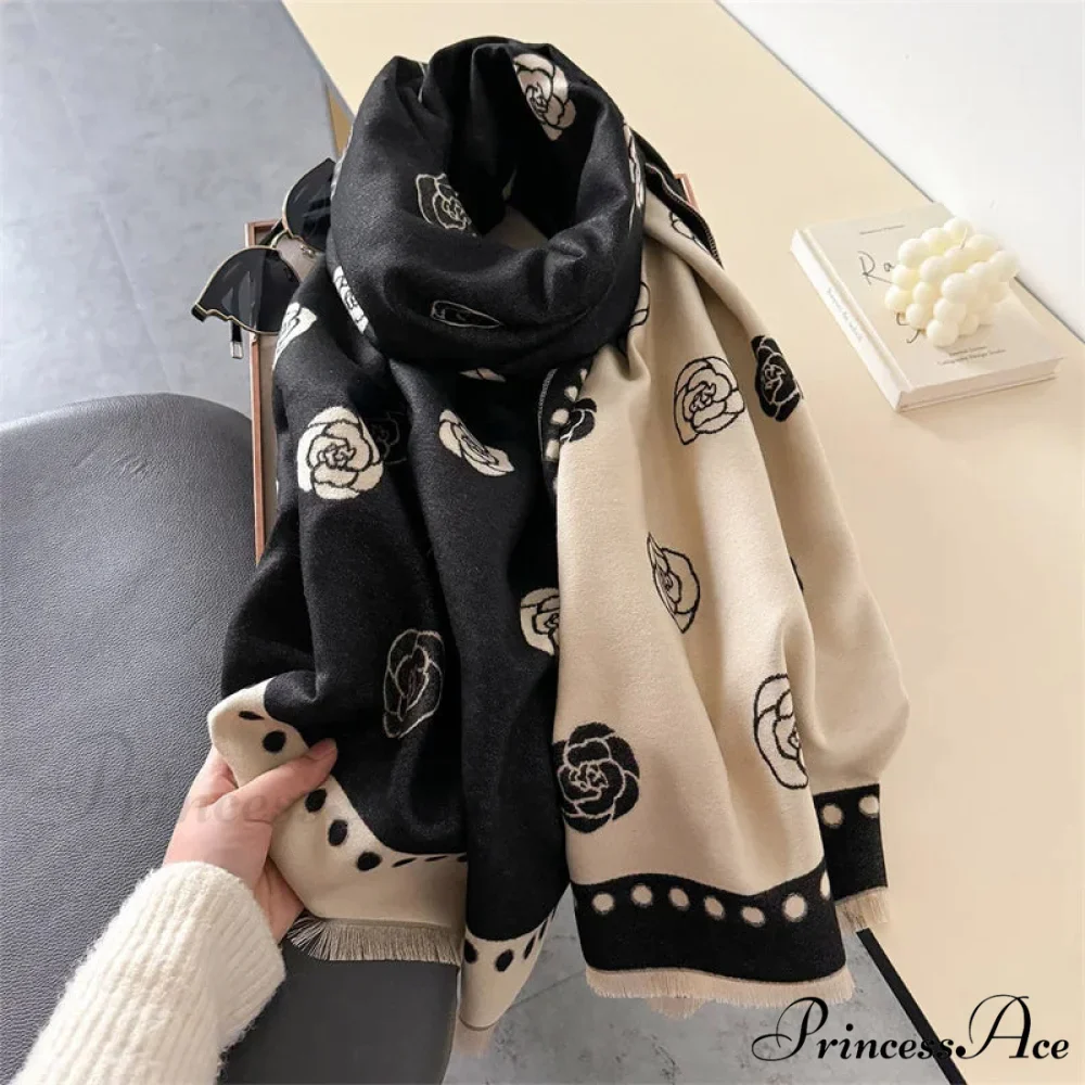 Opulent Winter Cashmere Wrap Scarf - Image 2