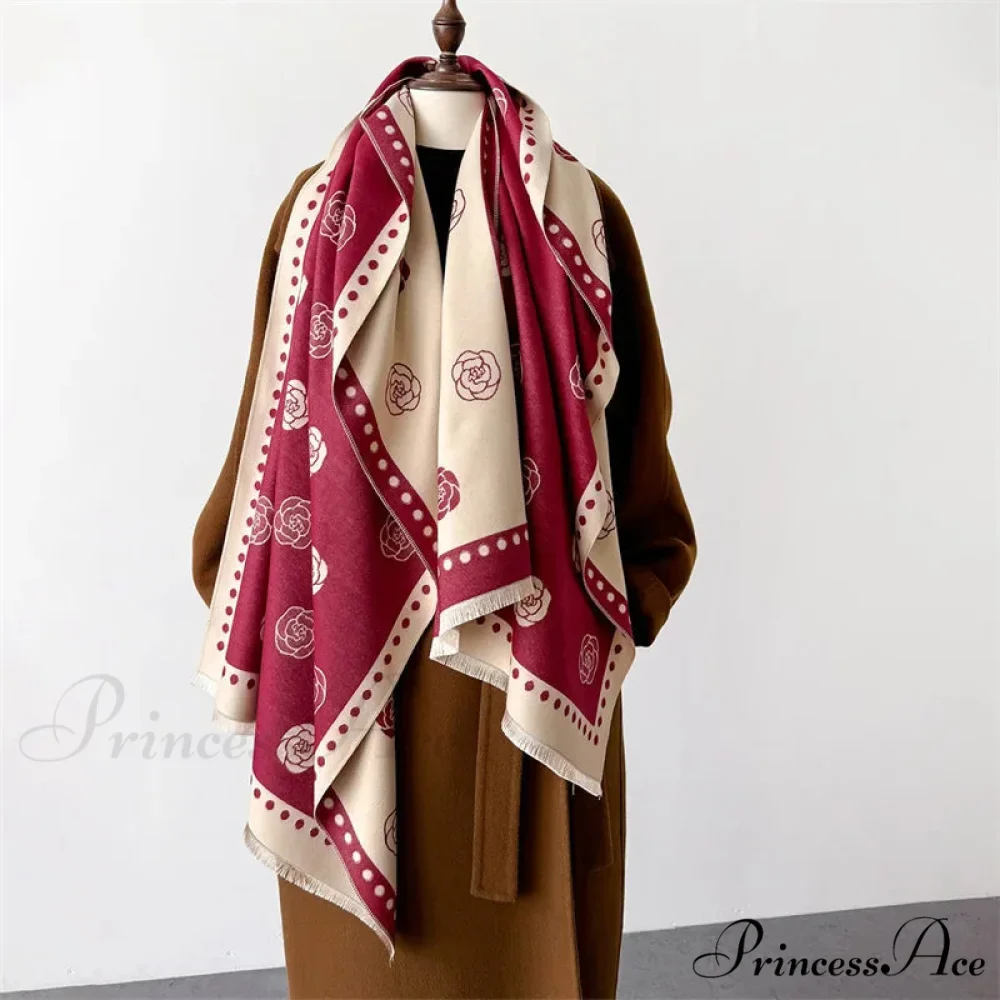 Opulent Winter Cashmere Wrap Scarf - Image 6