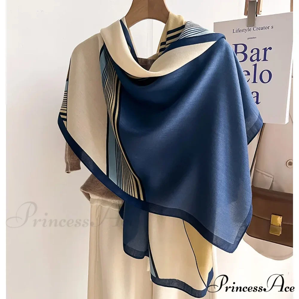 Opulent Wool Cotton Shawl Wrap Scarf - Image 10