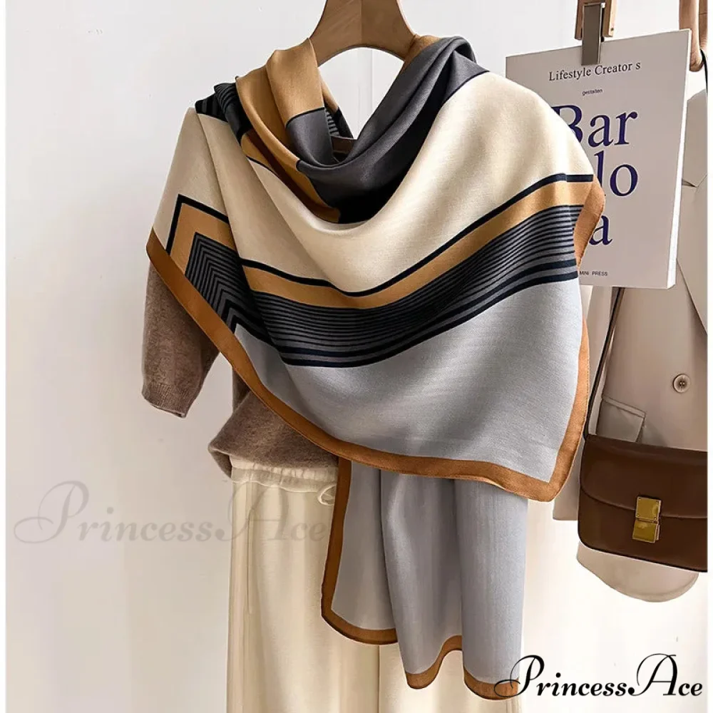 Opulent Wool Cotton Shawl Wrap Scarf - Image 14