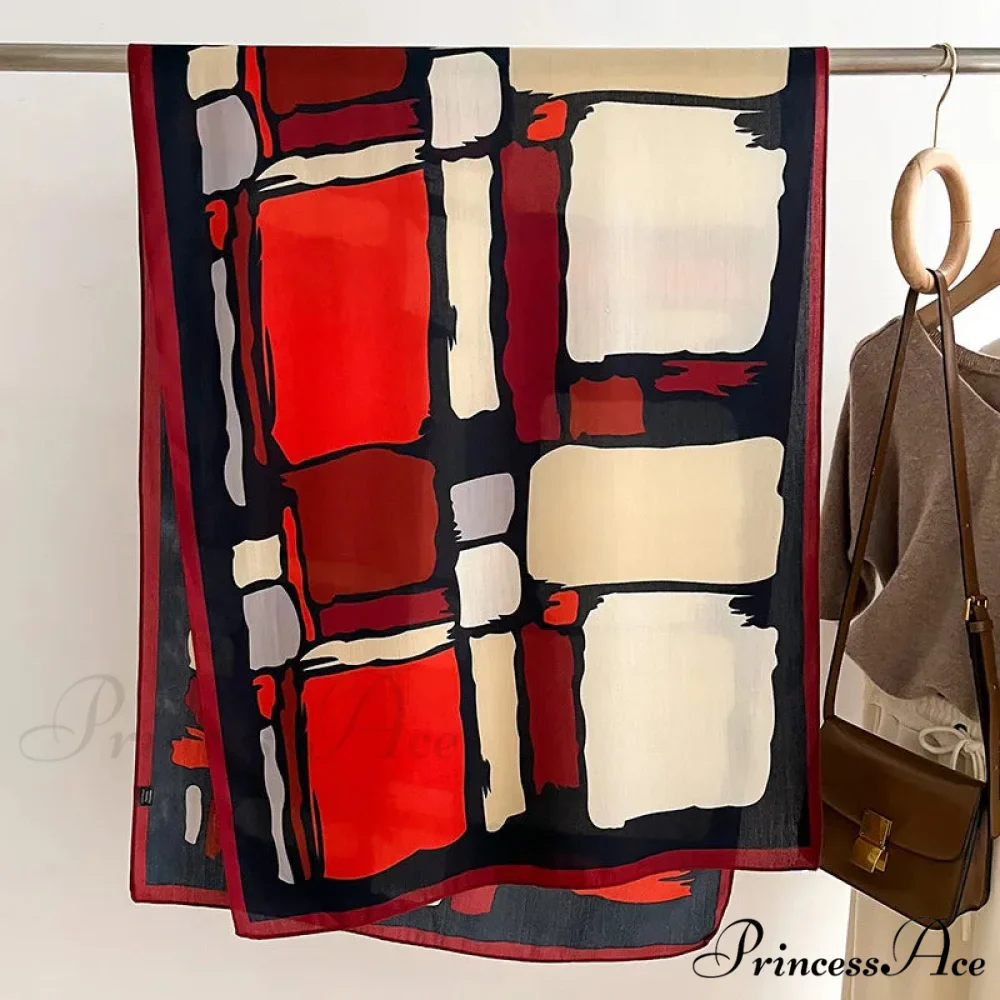 Opulent Wool Cotton Shawl Wrap Scarf - Image 5