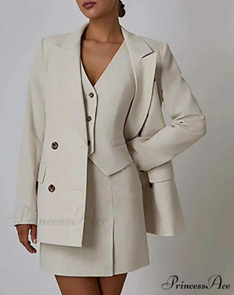 Orange Extended Sleeve Trim Mini Workplace Two Piece Set - Image 2