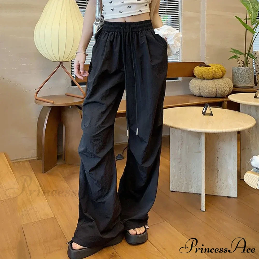 Parachute Tall Waist Drawstring Broad Leg Pant - Image 5