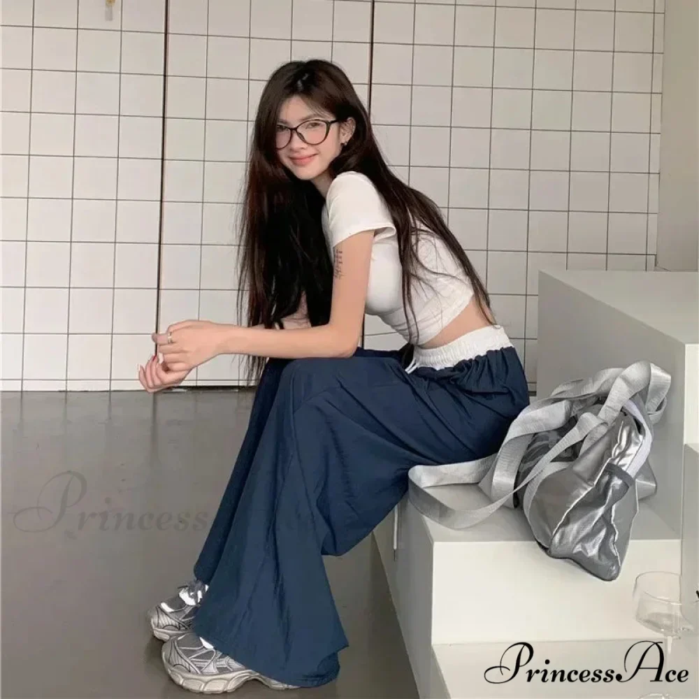 Patchwork Broad Leg Informal Drape Straight Pant - Image 6