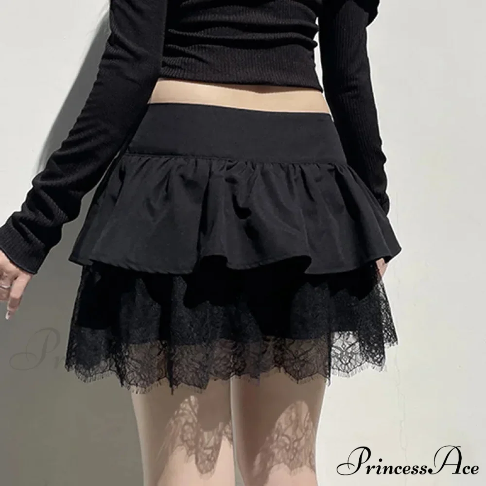 Patchwork Stylish Black Skirt - Image 5