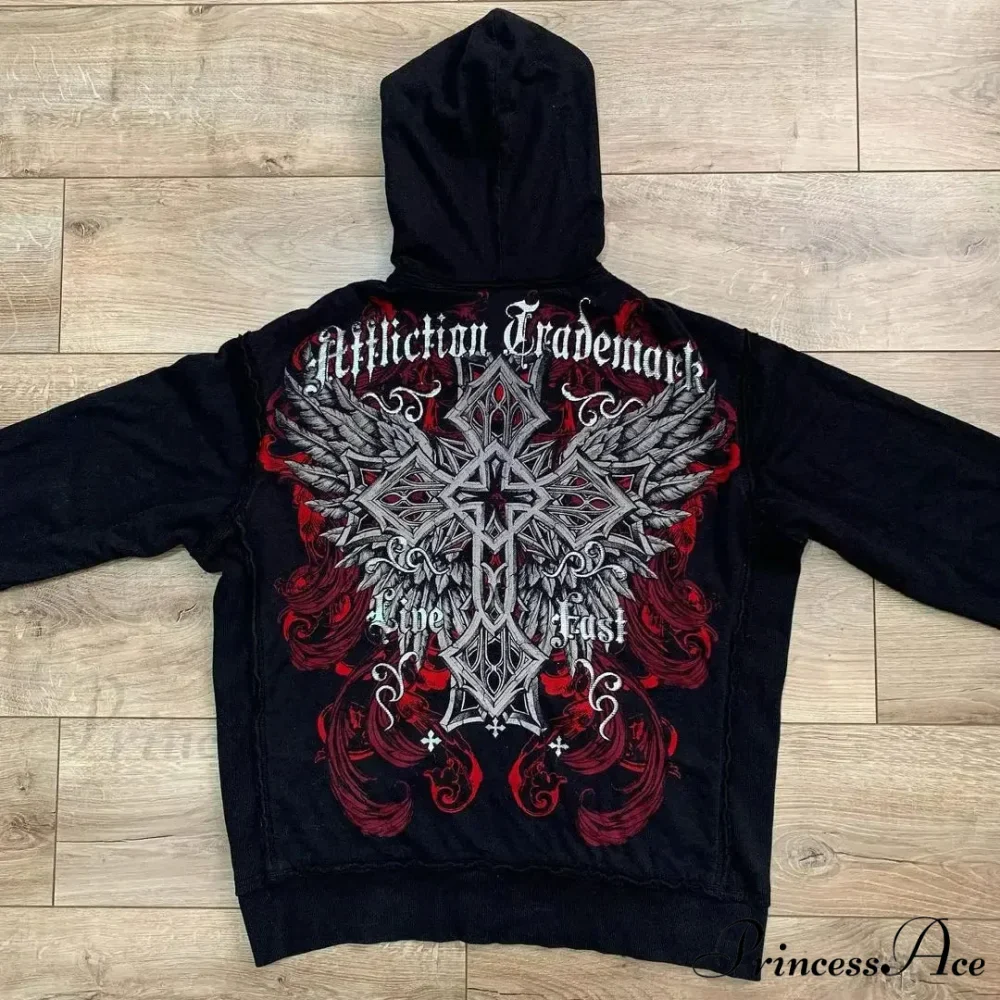 Patchwork Zipper Hoodie - Image 12