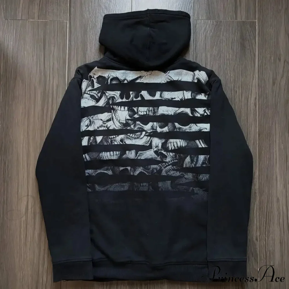 Patchwork Zipper Hoodie - Image 2