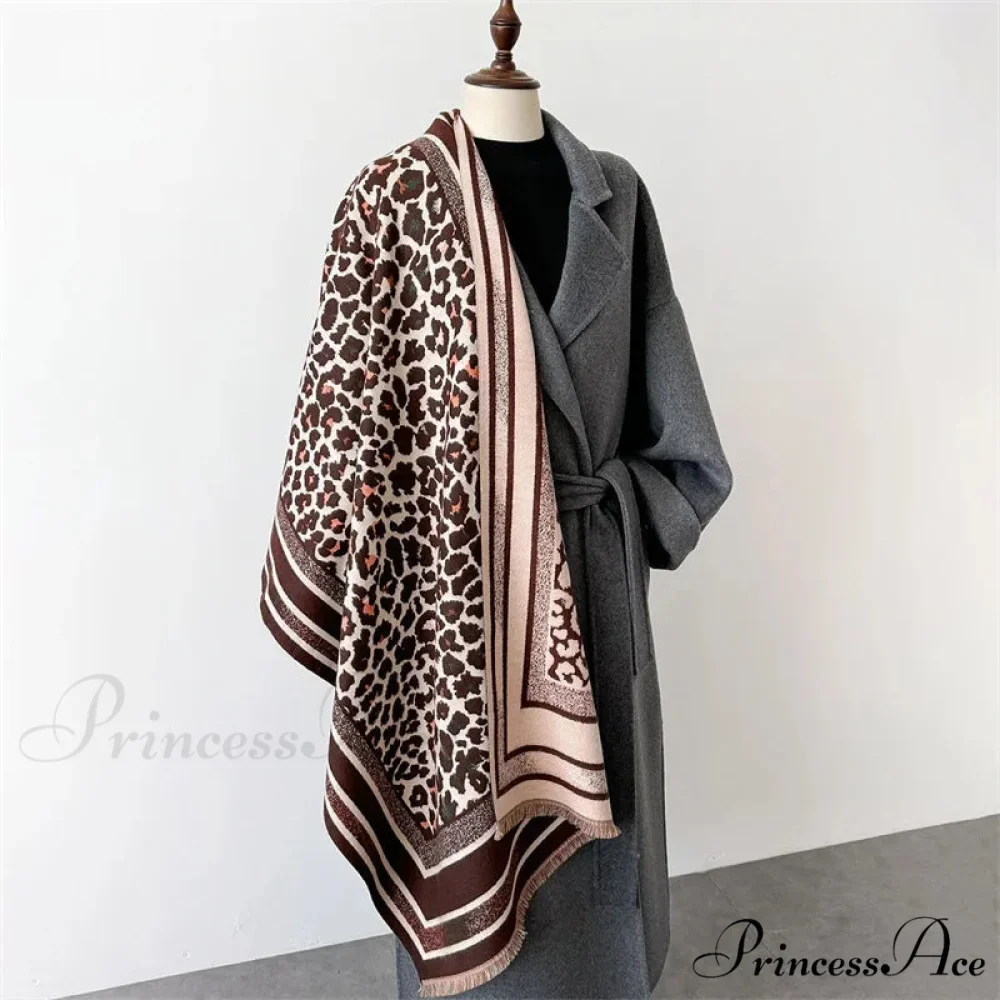 Pattern Cashmere Winter Scarf - Image 4