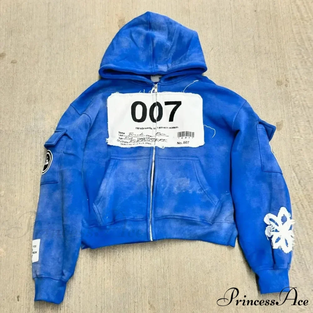 Pattern Zipper Hoodie - Image 10