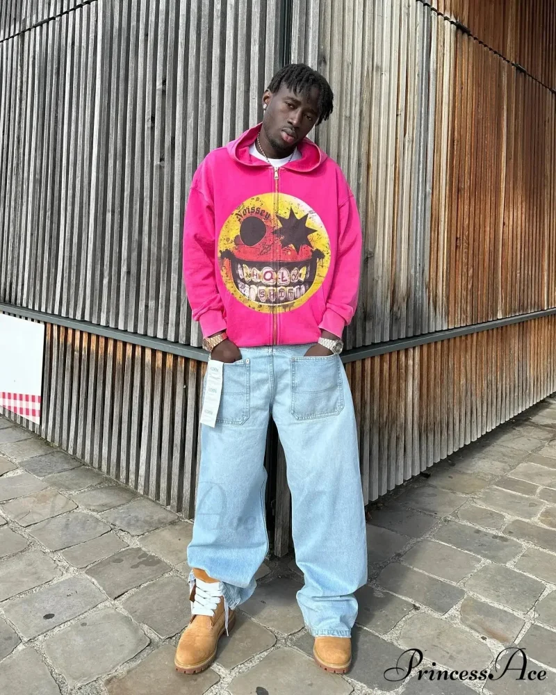Pattern Zipper Hoodie - Image 2