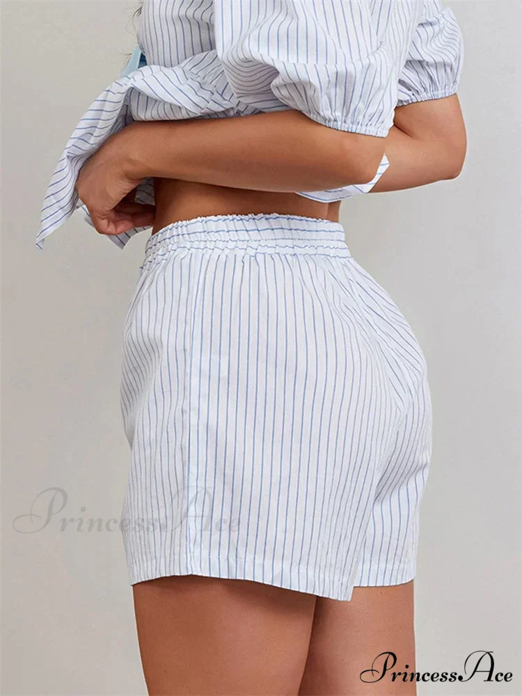 Patterned Baggy Stretchy Waist Short - Image 2