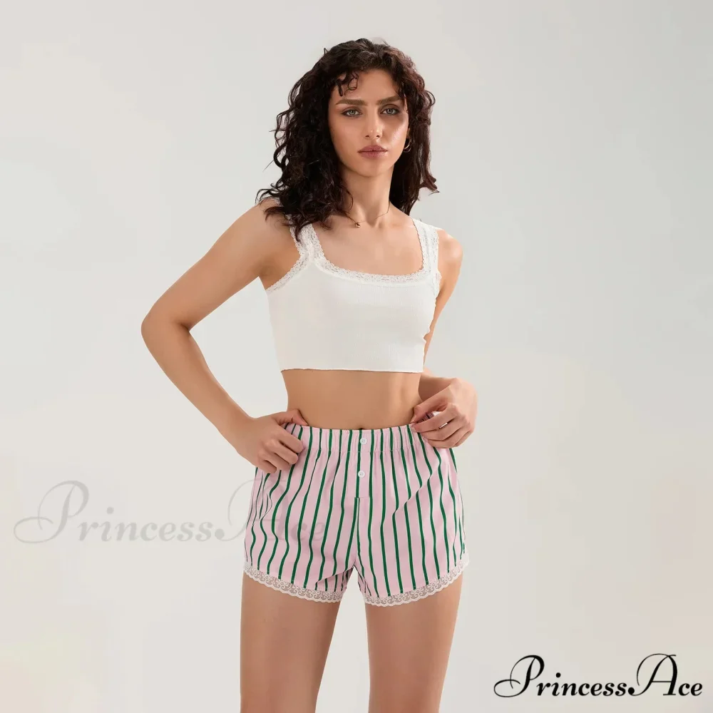 Patterned Button Lace Trim Brief - Image 6