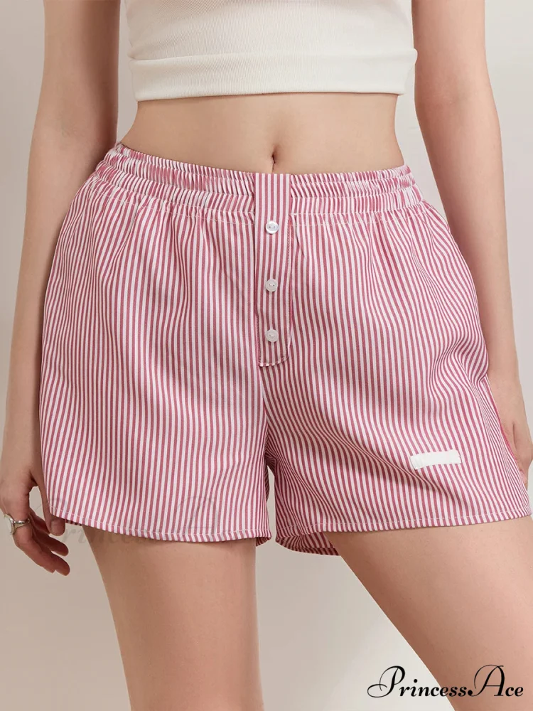 Patterned Button Wide Leg Relaxation Short - Image 2