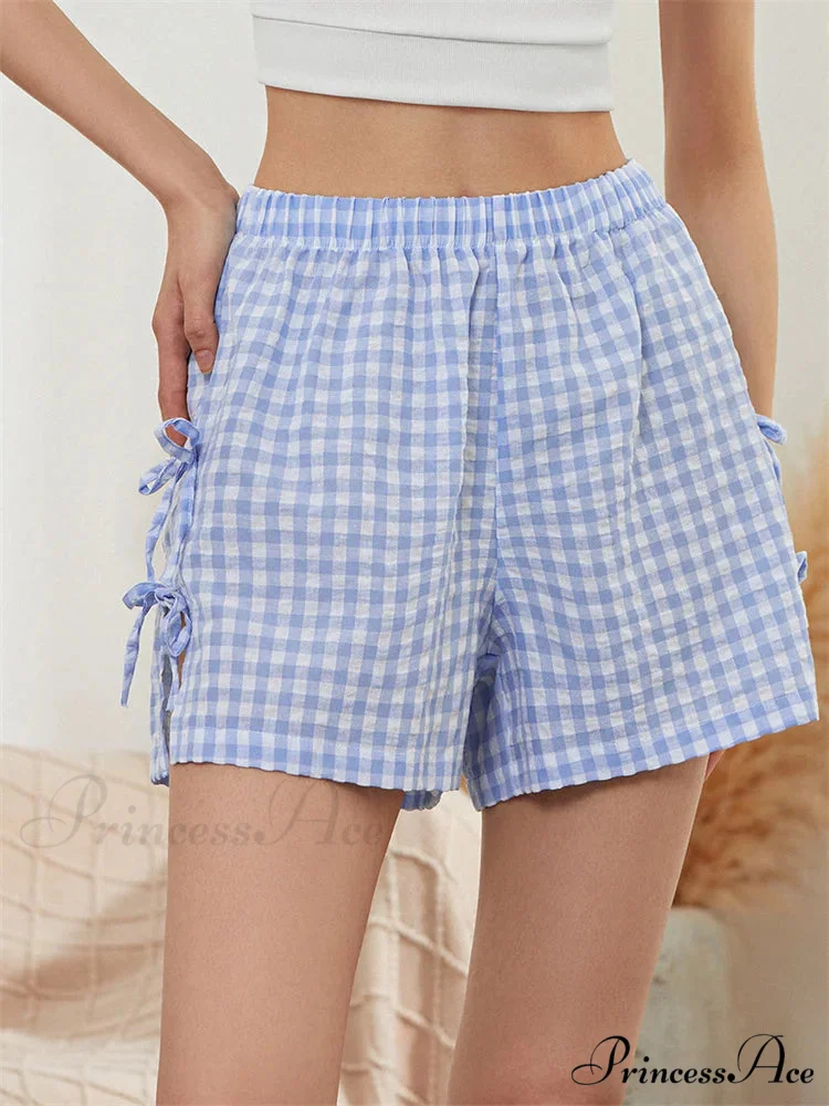 Patterned Carved Lace-Up Ribbon Short - Image 4