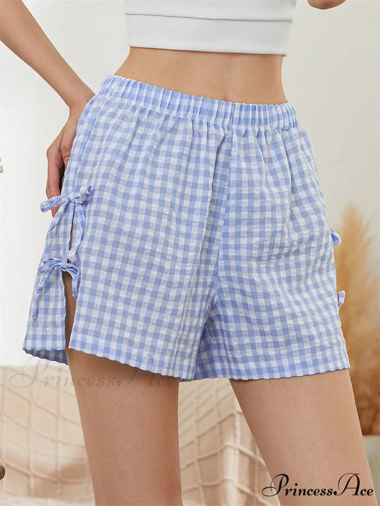 Patterned Carved Lace-Up Ribbon Short - Image 5