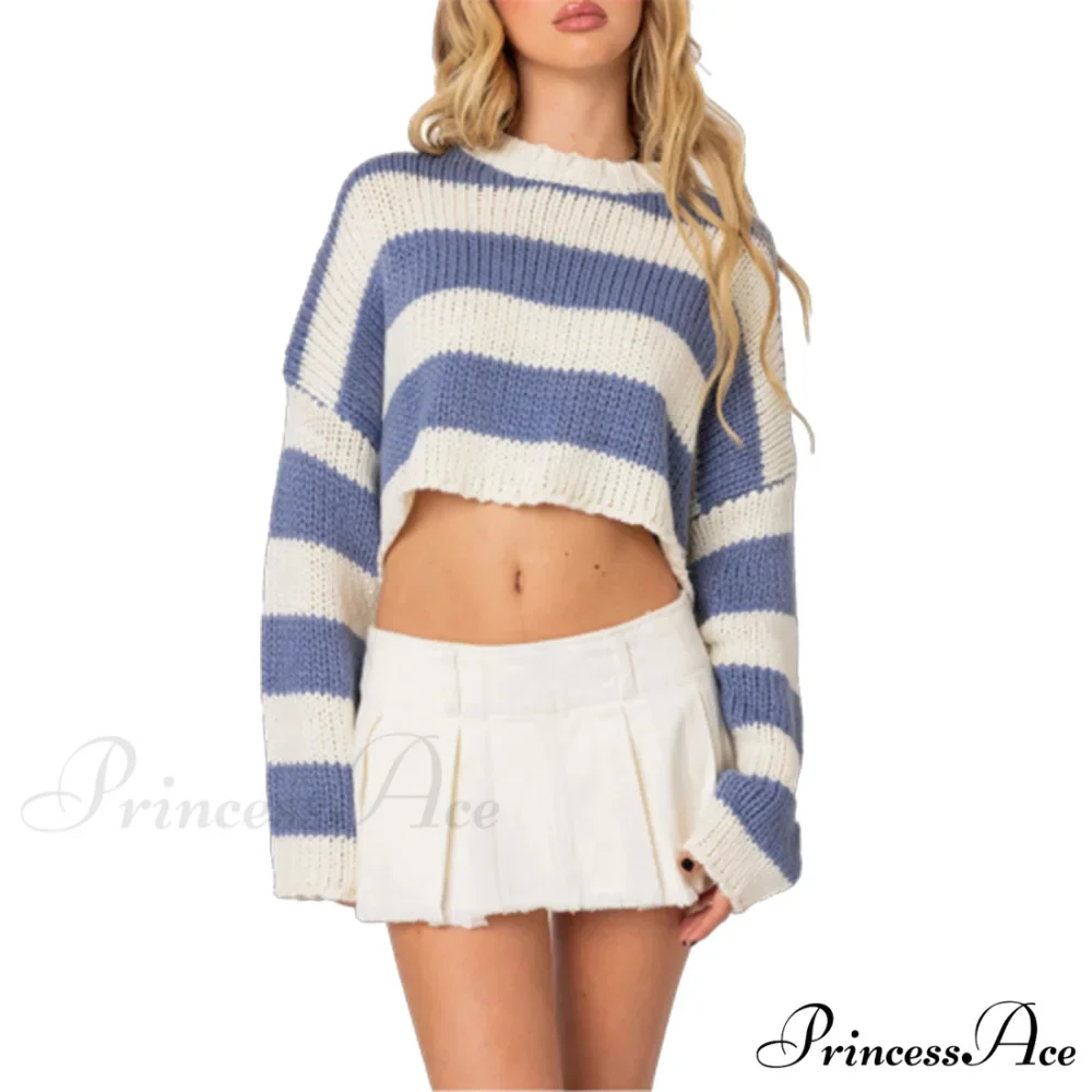Patterned Crew Neck Baggy Jumper - Image 7