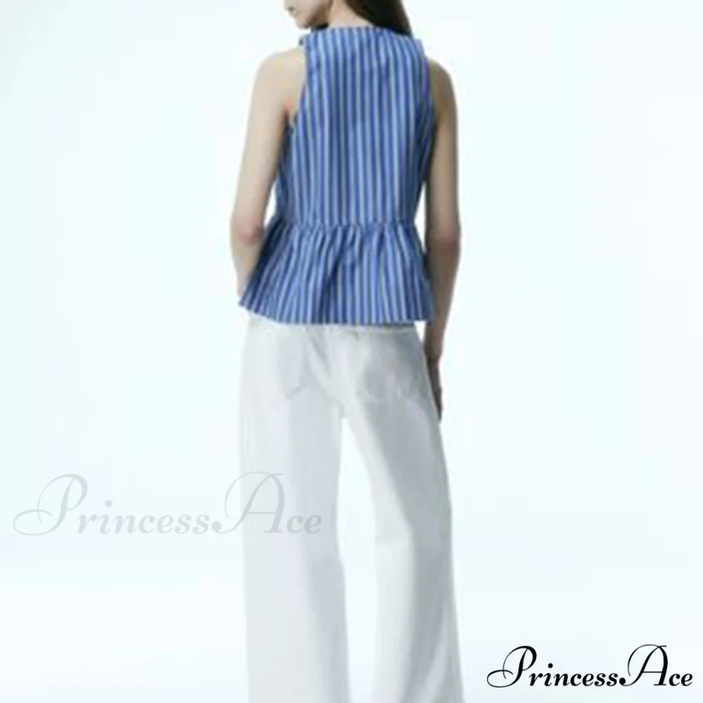 Patterned Fasten Hollow Crop Top - Image 4