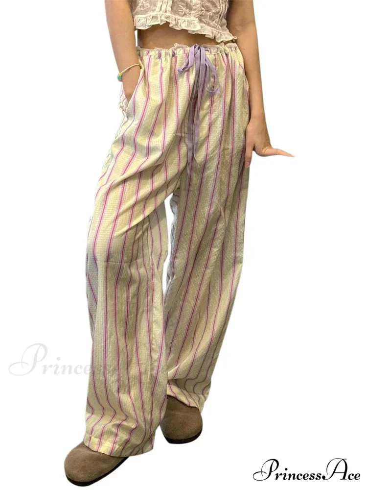 Patterned Frills Drawstring Flexible Waist Informal Pant - Image 5