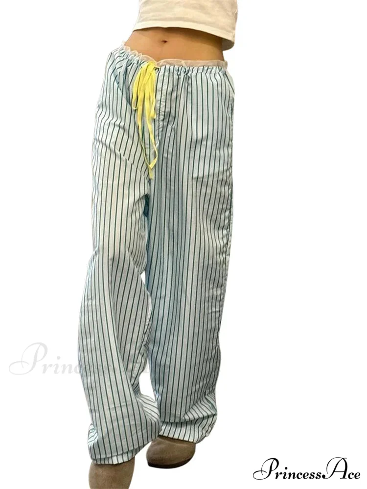 Patterned Frills Drawstring Flexible Waist Informal Pant - Image 6