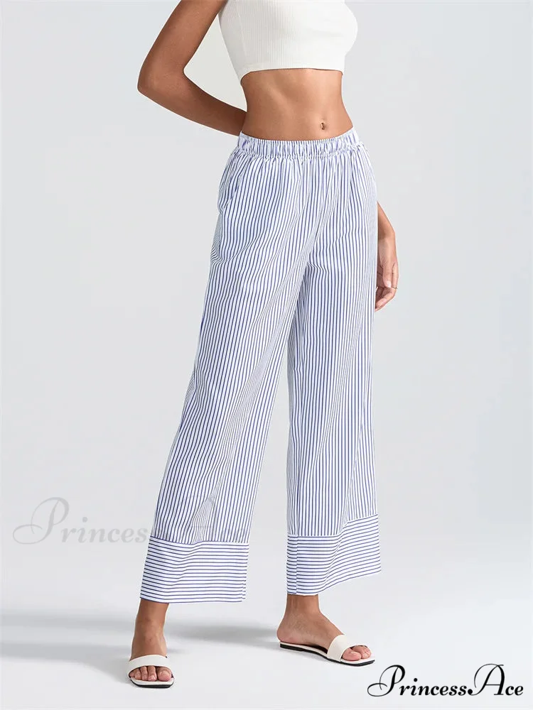 Patterned High Rise Wide Leg Pocket Pant - Image 2