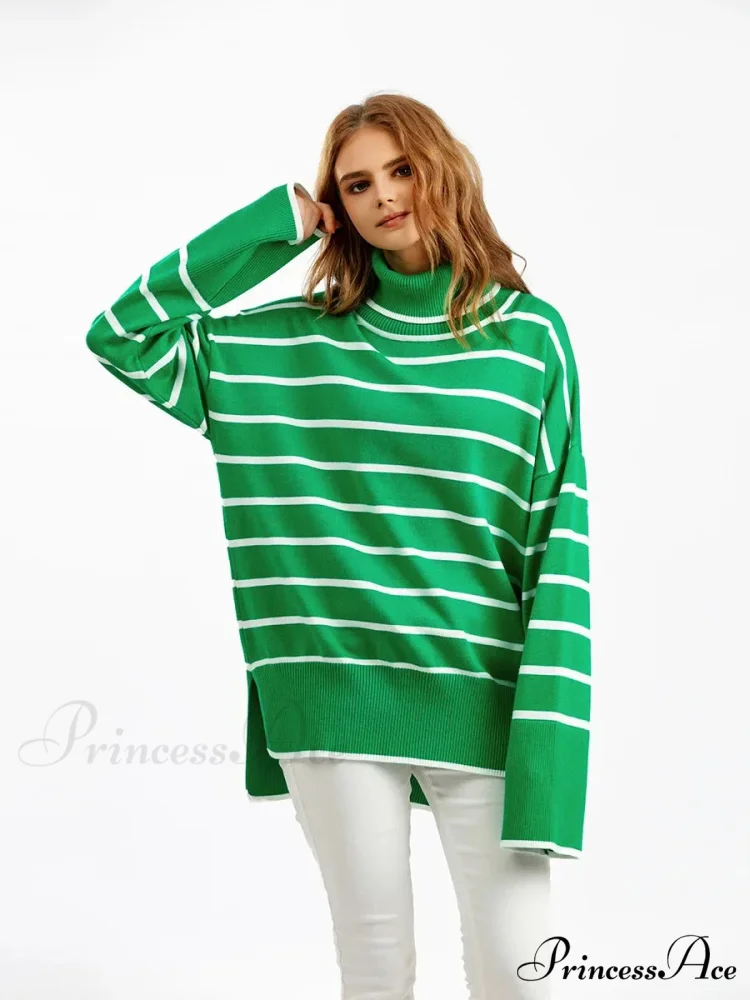 Patterned Informal Cozy Dark Sweater - Image 2
