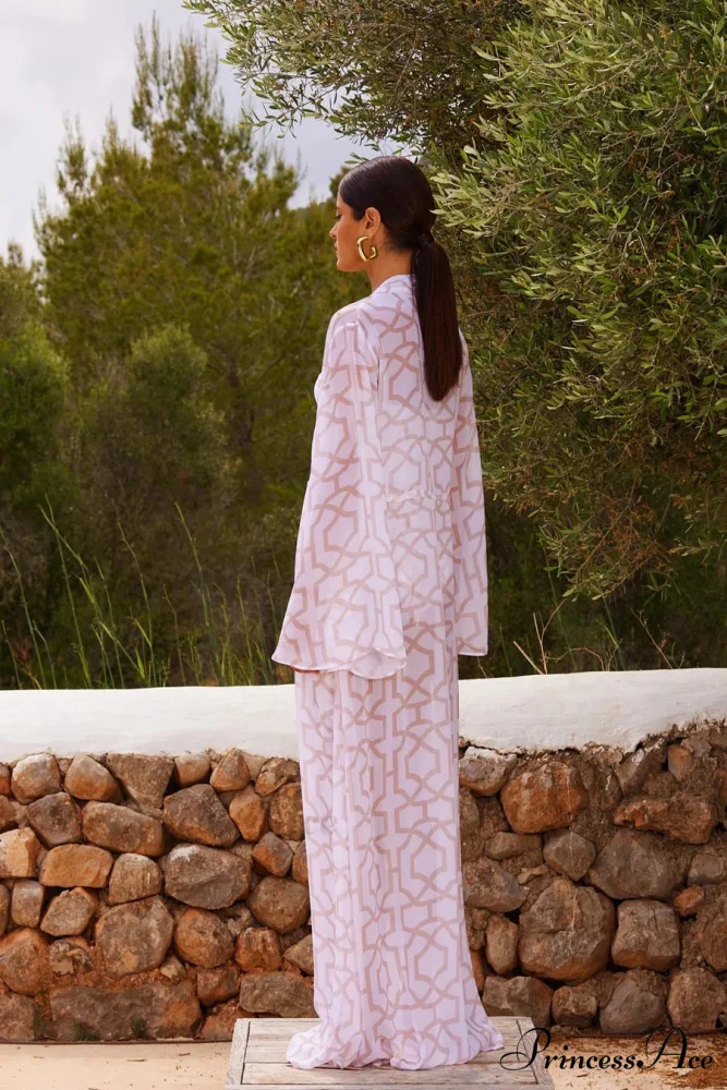 Patterned Kimono One Piece Swimsuit - Image 2