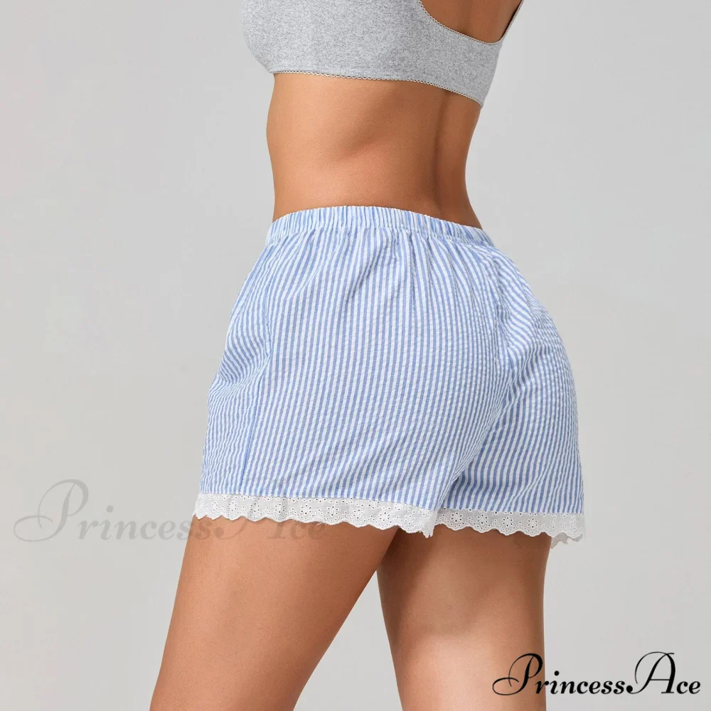 Patterned Lace Edging Wide Leg Short - Image 4