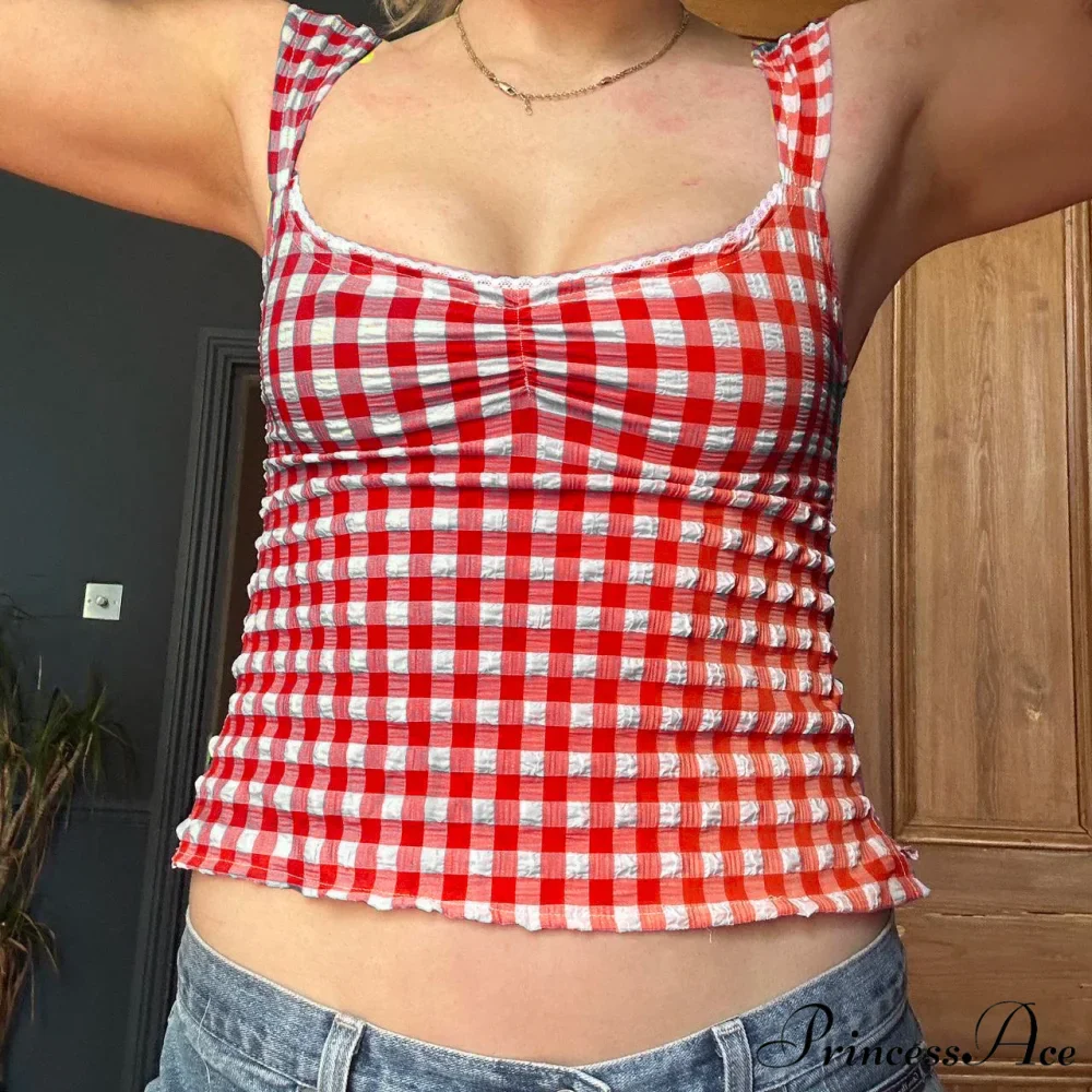 Patterned Lace Square Crop Top
