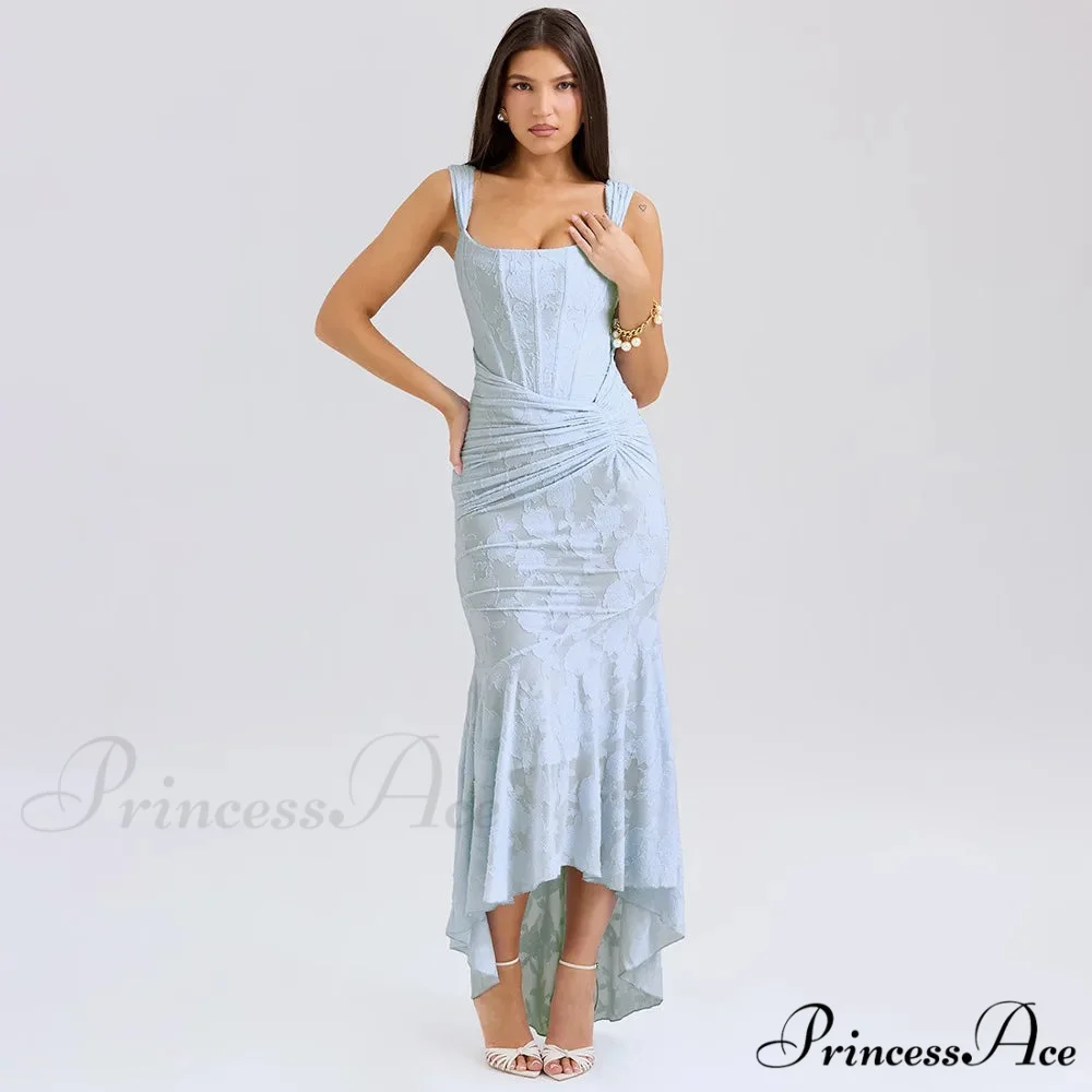 Patterned Off Shoulder Mermaid Holiday Dress - Image 7